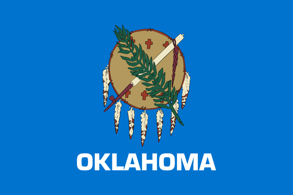 Oklahoma state flag for the Oklahoma behavioral health licensing overview